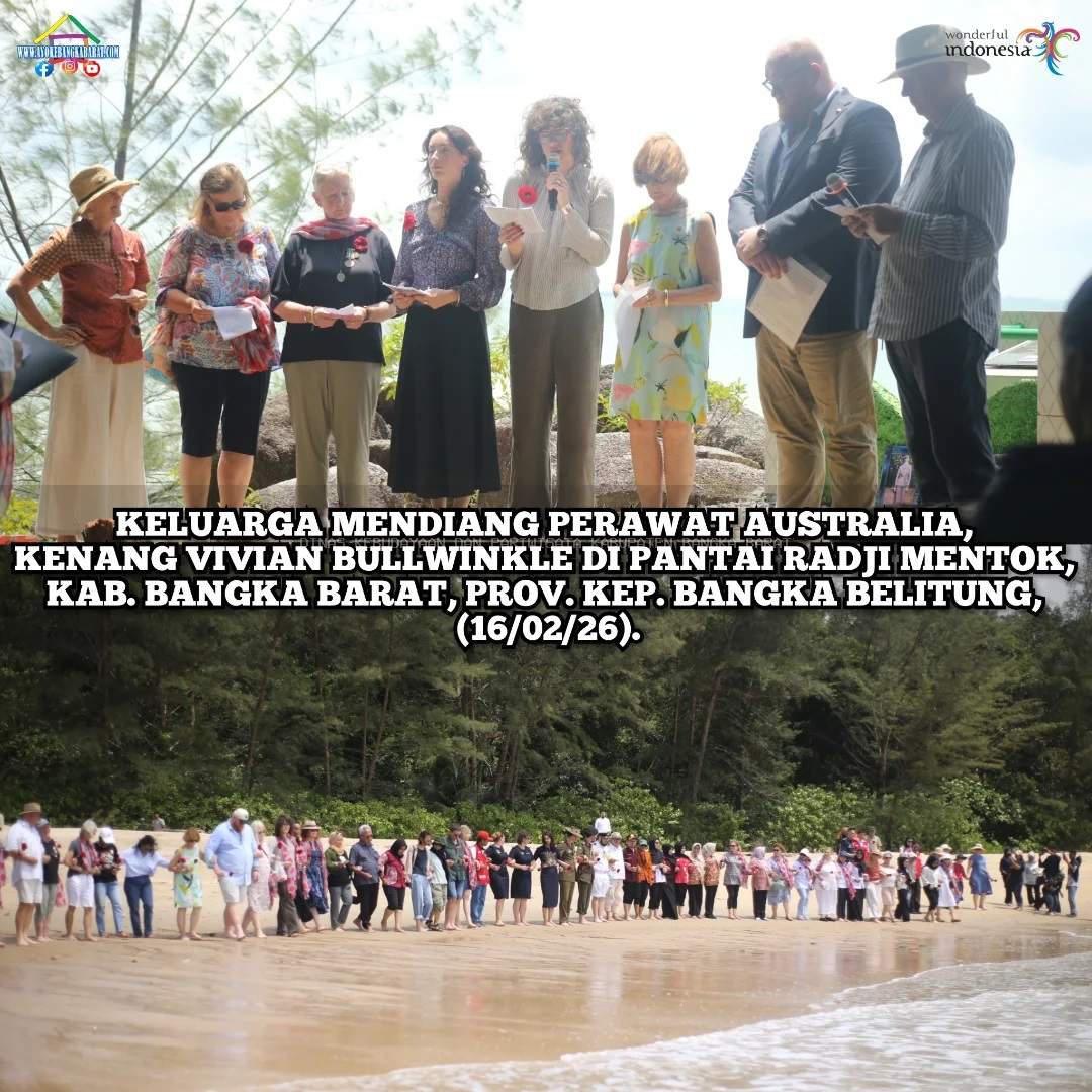 Keluarga mendiang perawat Australia, Kenang Vivian Bullwinkle di Pantai Radji Mentok